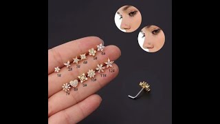 Diamond nose stud designs for women Nose Pin Designs with Price 2024Gold Nose pin Design nosepin [upl. by Annelise]