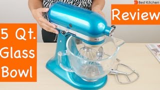 KitchenAid 5Qt Artisan Design Series with Glass Bowl Review [upl. by Atekihs]