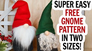 Free Christmas Gnome Pattern  DIY Gnome  DIY Christmas Gnome  Holiday Gnome  Free Gnome Pattern [upl. by Rihsab]