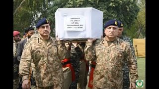 COAS Asim Munir amp Senior Officers attended Funeral Prayers of Lt Col Muhammad Ali Shoukat amp Soldiers [upl. by Charles922]