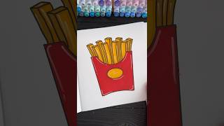 Coloring with me 🥰 Coloring book Food Bold and Easy shorts [upl. by Saxet]