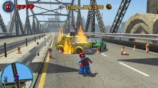 LEGO Marvel Super Heroes  Residential Area 100 All Collectibles  Gold BricksTokensMissions [upl. by Nico]