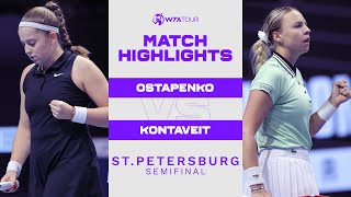 Jelena Ostapenko vs Anett Kontaveit  2022 St Petersburg Semifinal  WTA Match Highlights [upl. by Irroc]