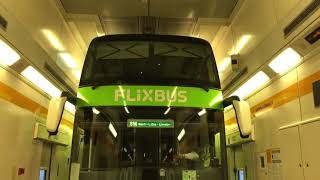 EurotunnelLoading double decker coach onto shuttle trainCalais to Folkestone cross the channelktx [upl. by Dillie]