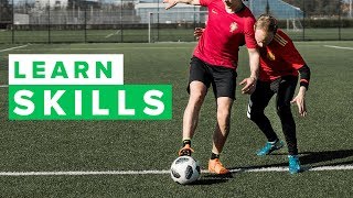 Learn cool simple football skills from a pass [upl. by Enyt]