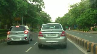 Driving on Shantipath and Mother Teresa Crescent  Chanakyapuri New Delhi India [upl. by Whitcher]