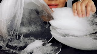 ASMR COTTON ICE FAIRY FLOSSHOLLOW ICEJUST BITES1200 [upl. by Adelaide]