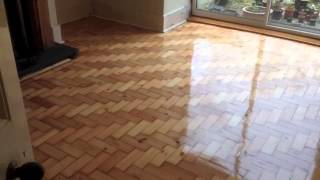 Pine Parquet Wood Block Flooring Repairs and Restoration in Chester Cheshire [upl. by Gebhardt]