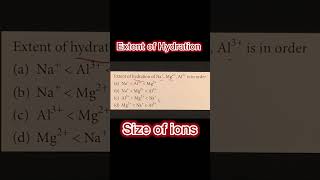 Extent of Hydration  Hydration Enthalpy  Iondipole interaction Hydration Energy  Shorts [upl. by Reynard]