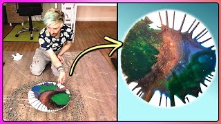 How To Create Spin Art  Abstract Spin Painting Technique  Spin Painting Tutorial [upl. by Potash36]