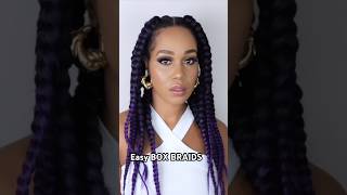 EASY BOX BRAIDS 🔥 protectivestyle hairstyle viralvideo viralshorts trending fyp braids hair [upl. by Ajnos]