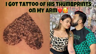 I Got Tattoo Of His Thumbprints On My Arm❤️🥹  RajatBornstar  SwatiMonga rajatswati tattoo [upl. by Viviana]