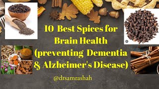 10 Best Spices for Brain Health prevents Dementia amp Alzheimer [upl. by Enattirb536]