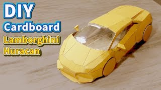 Lamborghini Huracan Cardboard Car  DIY  Easy to Make  New Making [upl. by Merrie]