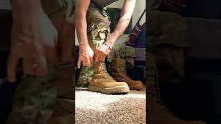 How to tie Army boots Laces [upl. by Haliak]