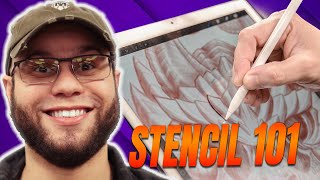 COMO HACER UN STENCIL FACIL TUTORIAL [upl. by Eillah]