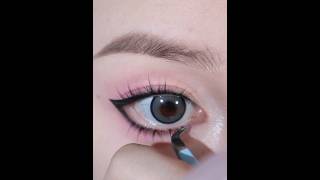 Eyeliner tutorial for beginners eyeliner makeuptutorial makeup eyemakeup koreanmakeup [upl. by Bokaj]