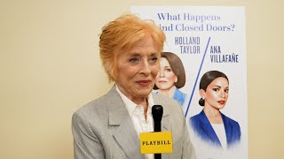 Holland Taylor and Ana Villafañe Discuss OffBroadways NA [upl. by Hands997]