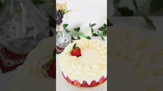 Fraisier Express en 15 min 🍓 Sans Cuisson  Recette Facile et Rapide 🤍 [upl. by Aonehc]