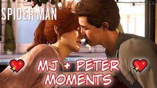 MJ amp Peter  Romance Scenes  Marvels SpiderMan [upl. by Trainor473]