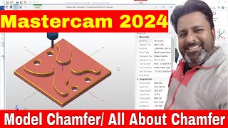 Mastercam Chamfer  Model chamfer in Mastercam  Mastercam 2024 Tutorials [upl. by Mccallion]