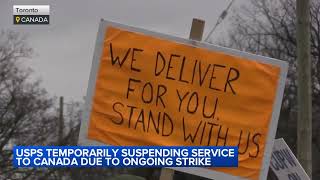 USPS suspends mail to Canada due to strike [upl. by Odla]