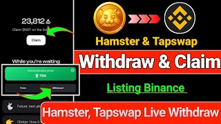 Hamster Kombat Withdraw  Tapswap Wallet Connect  Hamster listing Binance  Hamster New update [upl. by Sinnej]