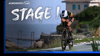 Time Trial Action  Giro DItalia Stage 1 Highlights  Eurosport [upl. by Butte984]