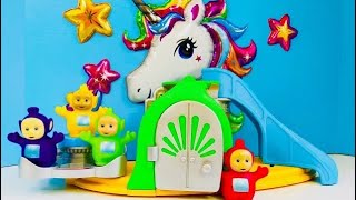 FIRST DAY of SCHOOL Teletubbies Toys Tubbytronic Superdome House [upl. by Magnolia]