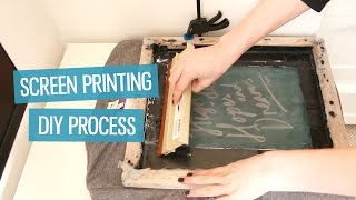 How to screen print tshirts at home DIY method  CharliMarieTV [upl. by Caldwell]