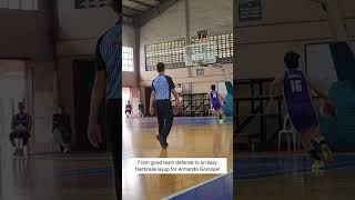 From good team defense to an easy fastbreak layup for Armando GorospeOLeague GloriaADios [upl. by Atsiuqal578]