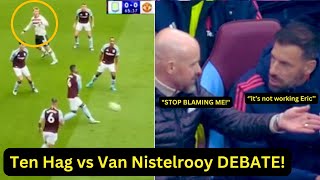 Van Nistelrooy looked furious with Ten Hag as United drew against Aston Villa  Man Utd News [upl. by Orbadiah95]