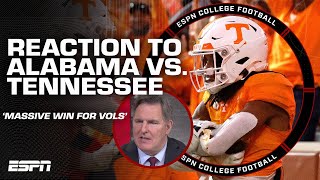 MASSIVE win for Tennessee 🗣️ Reaction to Alabamas loss to the Volunteers  ESPN College Football [upl. by Lunt]