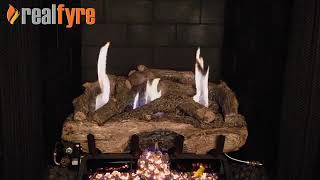 Real Fyre Charred Aged Split Oak Gas Log Set [upl. by Ikcaj]