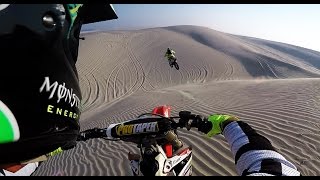 Desert motocross ride KTM 450 sxf 2017 amp Honda CRF 450 r [upl. by Eppes413]