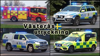 Emergency responsesutryckningar prio 1 in Västerås collection [upl. by Mannie]