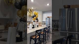 Decorating for my fiancés birthday 🤍 birthday decoration [upl. by Polard]