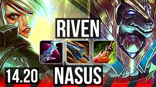 RIVEN vs NASUS TOP  Rank 1 Riven 65 winrate Rank 11 Dominating  EUNE Master  1420 [upl. by Arihsat217]