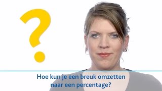 Hoe kun je een breuk omzetten naar een percentage [upl. by Maitund]