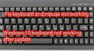 Windows 10 keyboard not working after update [upl. by Aleetha579]