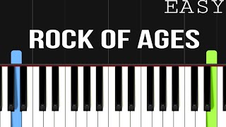 Rock Of Ages Cleft For Me  EASY Piano Tutorial [upl. by Ayo]