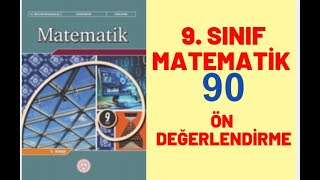 9 Sınıf MEB Matematik Kitabı Sayfa 90 ÖN DEĞERLENDİRME SORULARI VE ÇÖZÜMLERİ  MEB 2 TEMA [upl. by Uird]