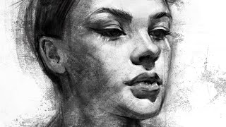 How to create charcoal portraits in Procreate [upl. by Robson]