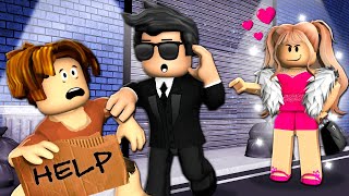 BILLIONAIRE Falls in Love with POOR BOY Roblox Movie [upl. by Acirt]