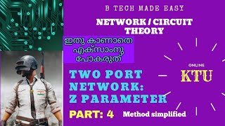 Z Parameter Problems 💯 sure topic 2 port network  Network Circuit Theory by Dinu A G [upl. by Gitlow]