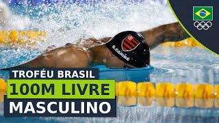 Troféu Brasil de Natação 2023  Guilherme Caribé vence os 100m livre masculino [upl. by Gare439]