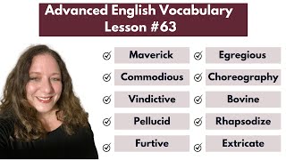 Advanced Vocabulary Builder Lesson 63 [upl. by Leopold]