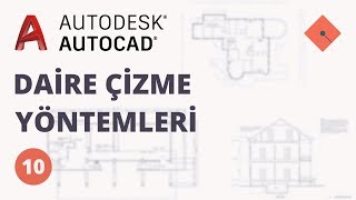 AutoCAD Dersleri 10  Daire Çizme Yöntemleri [upl. by Down]