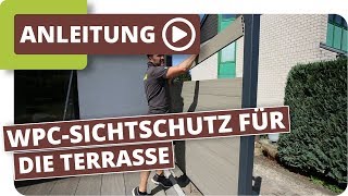 Sichtschutz für die Terrasse mit planeo WPC Zaunelementen [upl. by Calhoun876]