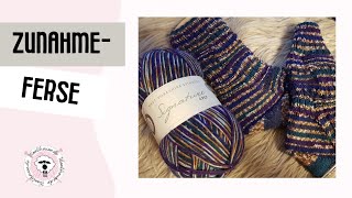 die ZunahmeFerse  Socken stricken easy peasy [upl. by Acisej681]